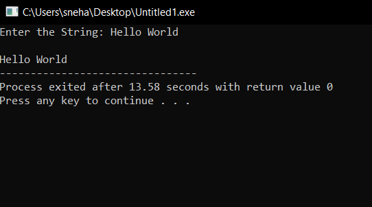 Use Of Gets()