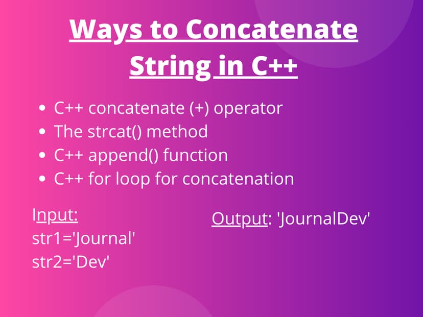 String Concatenation in C++: 4 Ways To Concatenate Strings | DigitalOcean