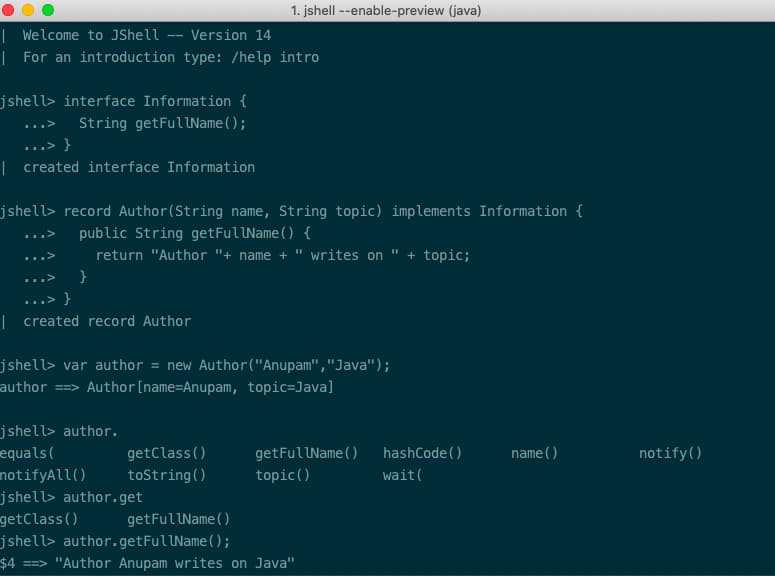 Java 14 Records With Interface