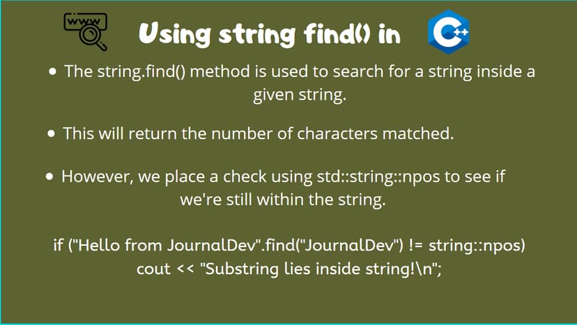 How to use the string find() in C++ | DigitalOcean