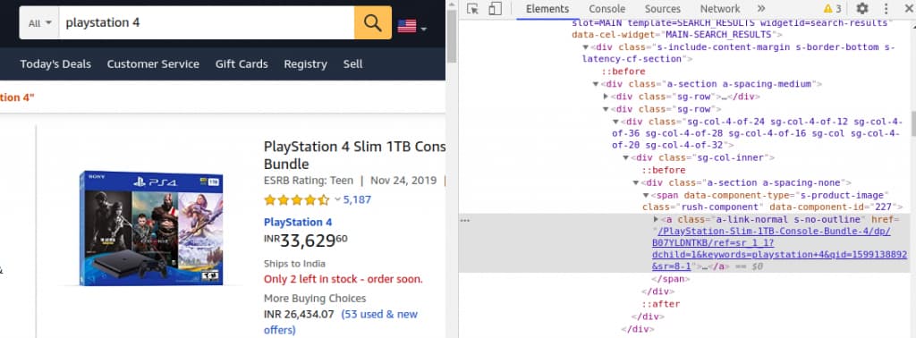 Amazon Web Scraper Links