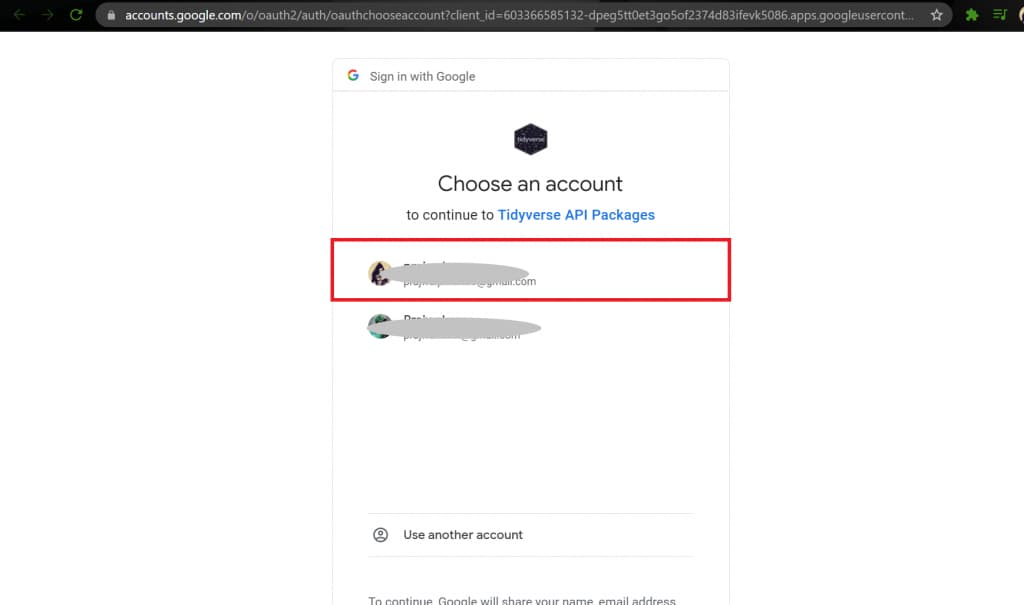 Account Sign In  - Reading Google Sheets Into R