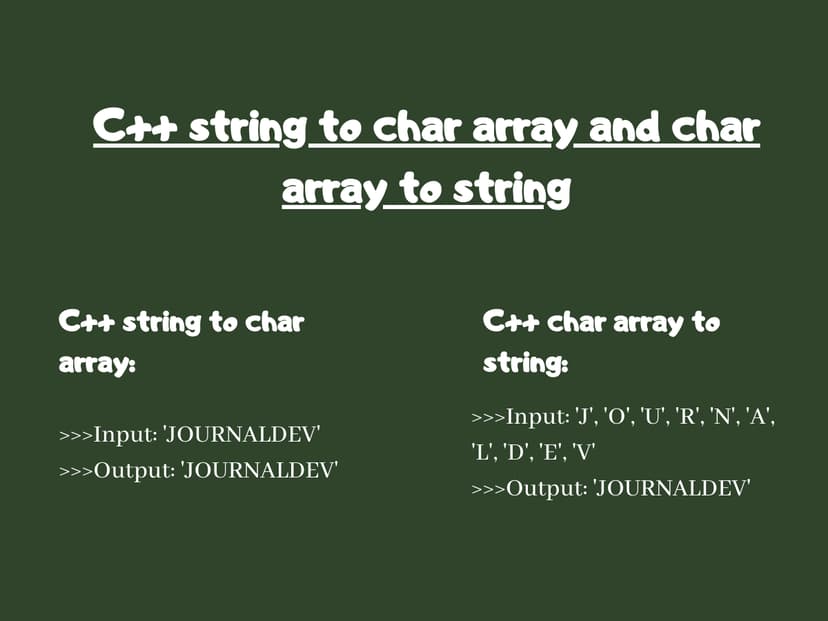 Convert String to Char Array and Char Array to String in C++ | DigitalOcean