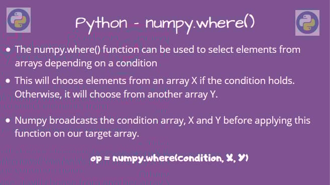 How to use Python numpy.where() Method | DigitalOcean