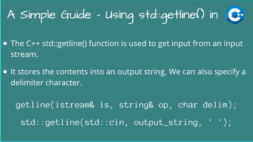 How to use std::getline() in C++? | DigitalOcean